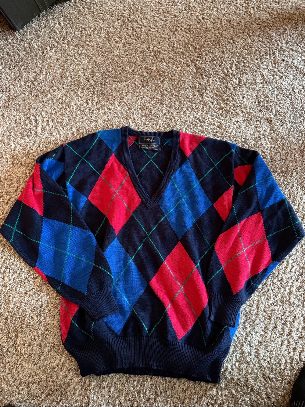 Pringle Sports Sweater, Diamond Design, Casual, Golf, Sports, Size Large